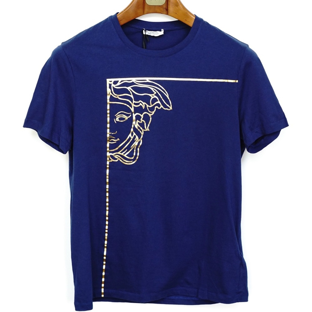 Versace Metallic Medusa Logo T Shirt NWT*
